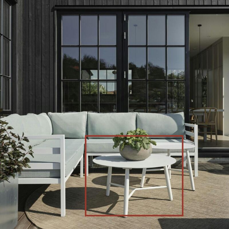 Pier Import - Table basse de jardin en aluminium blanc ø 75 cm stockholm