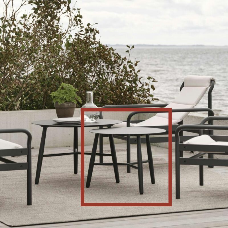 Pier Import - Table basse de jardin en aluminium noir ø 60 cm stockholm