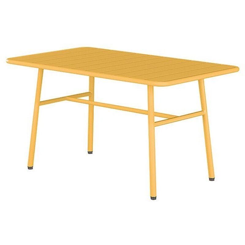 Vente-unique - Table basse de jardin en métal - Jaune moutarde - mirmande de mylia
