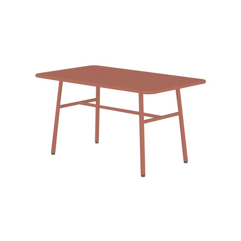 Vente-unique - Table basse de jardin en métal - Terracotta - mirmande de mylia