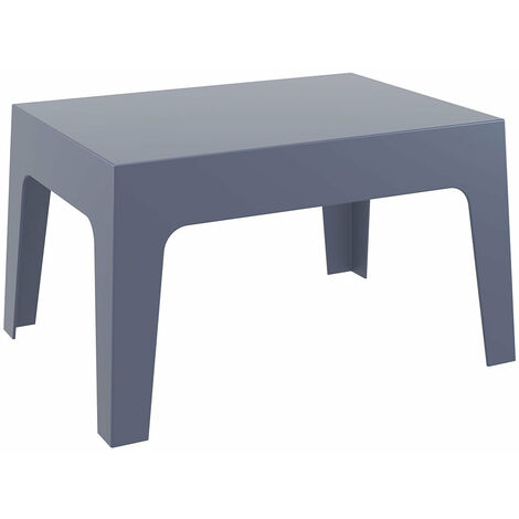 Table basse de jardin en plastique gris foncé 50x70x43 cm - gris