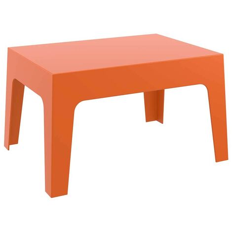 Table basse de jardin en plastique orange 50x70x43 cm - or