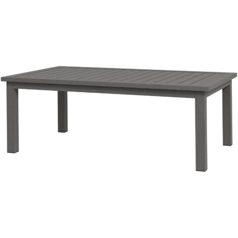 Table basse de jardin LUKE effet bois brun