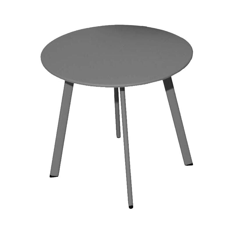Proloisirs - Table basse de jardin Massaï ø 40 cm en acier époxy - graphite