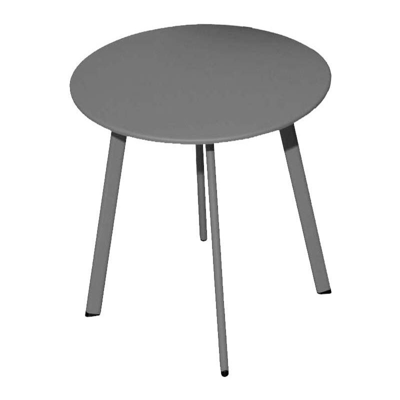 PROLOISIRS Table basse de jardin Massaï ø 45 cm en acier époxy - graphite