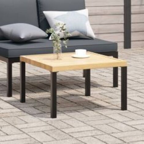 Table basse de jardin noir 65x65x40 aluminium