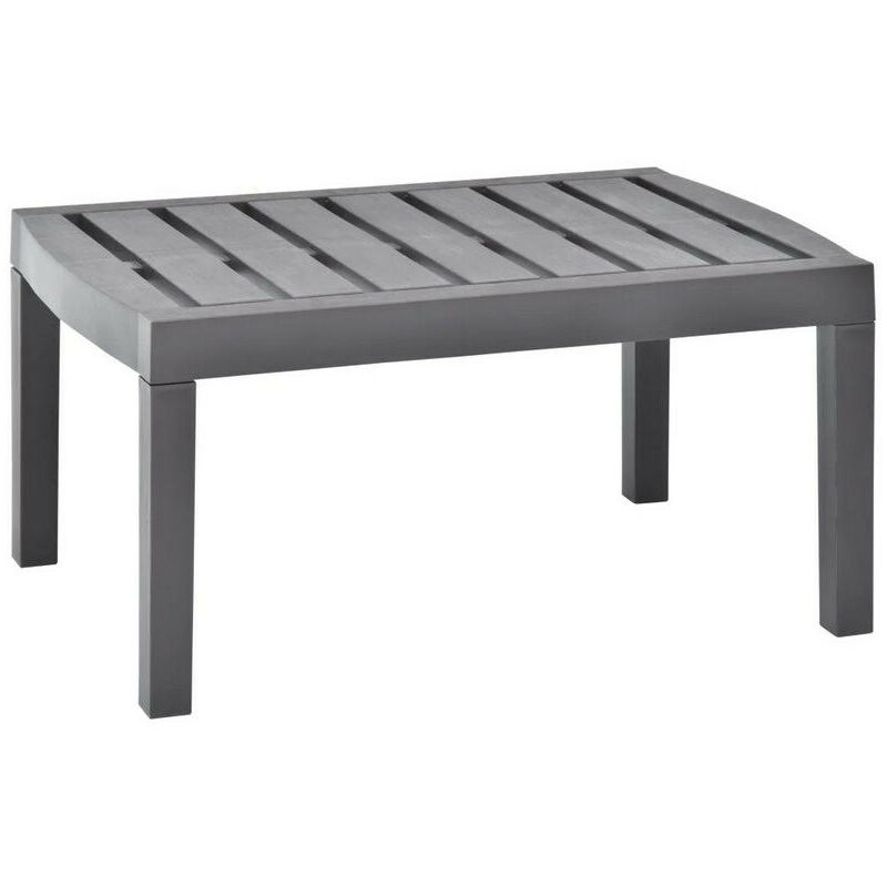 Table basse de jardin plastique marron Leeco Table basse de jardin plastique marron Leeco