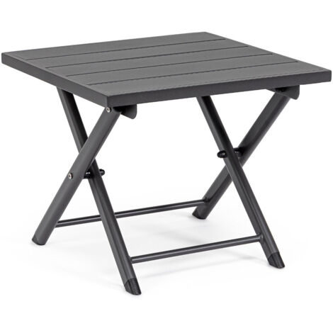 Table basse de jardin pliante en aluminium anthracite - TAYLEN