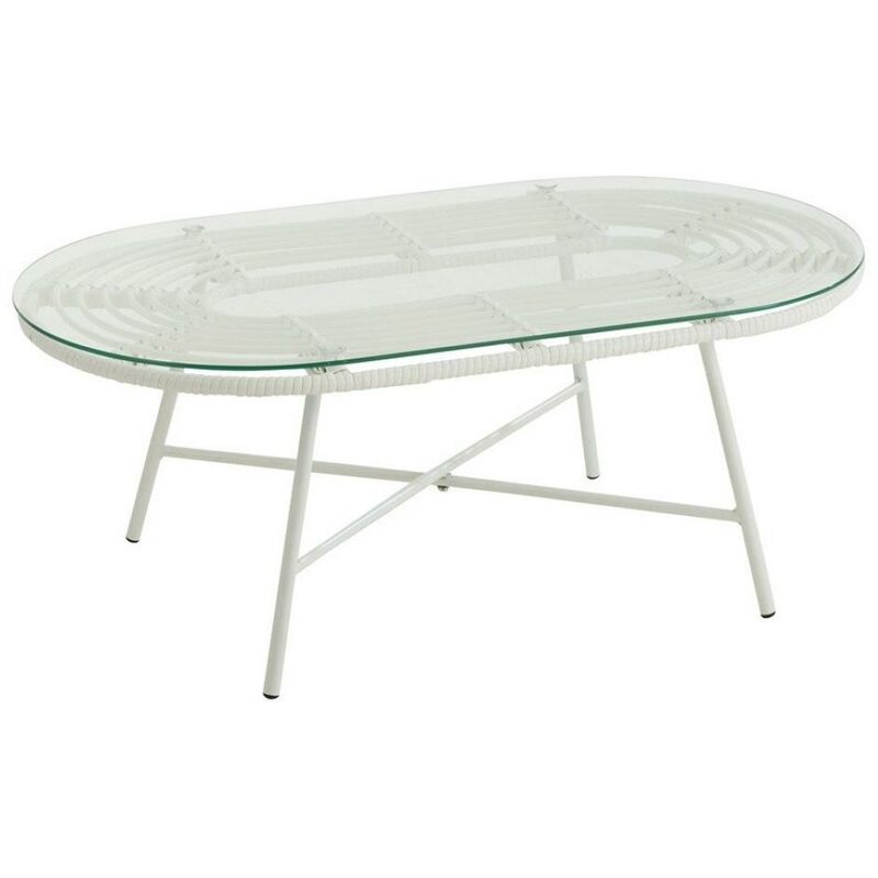 Table Basse de Jardin rapha Métal / Verre Blanc - blanc