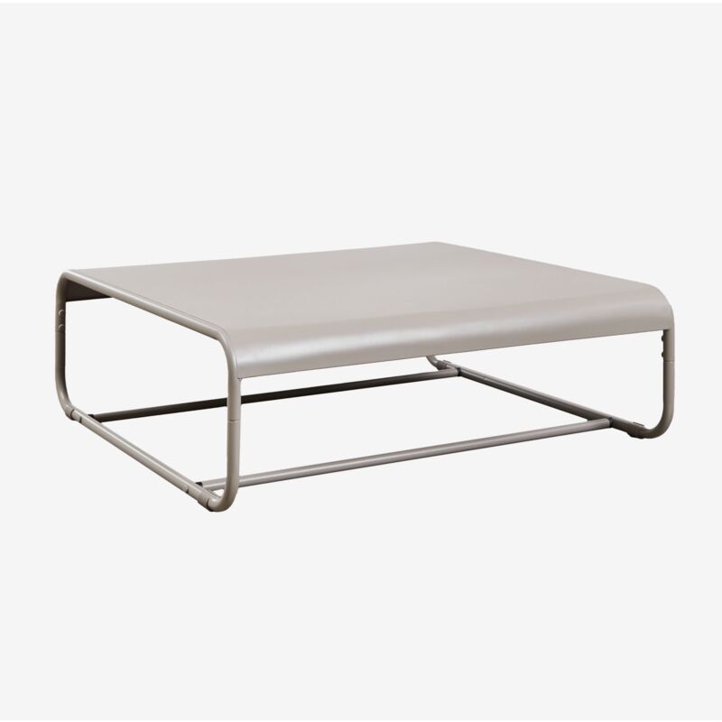 Table basse de jardin rectangulaire 105x100 cm en acier Oporto SKLUM Brun Moka