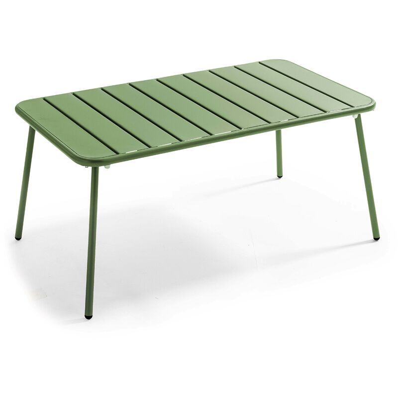 Table basse de jardin acier vert cactus - Palavas