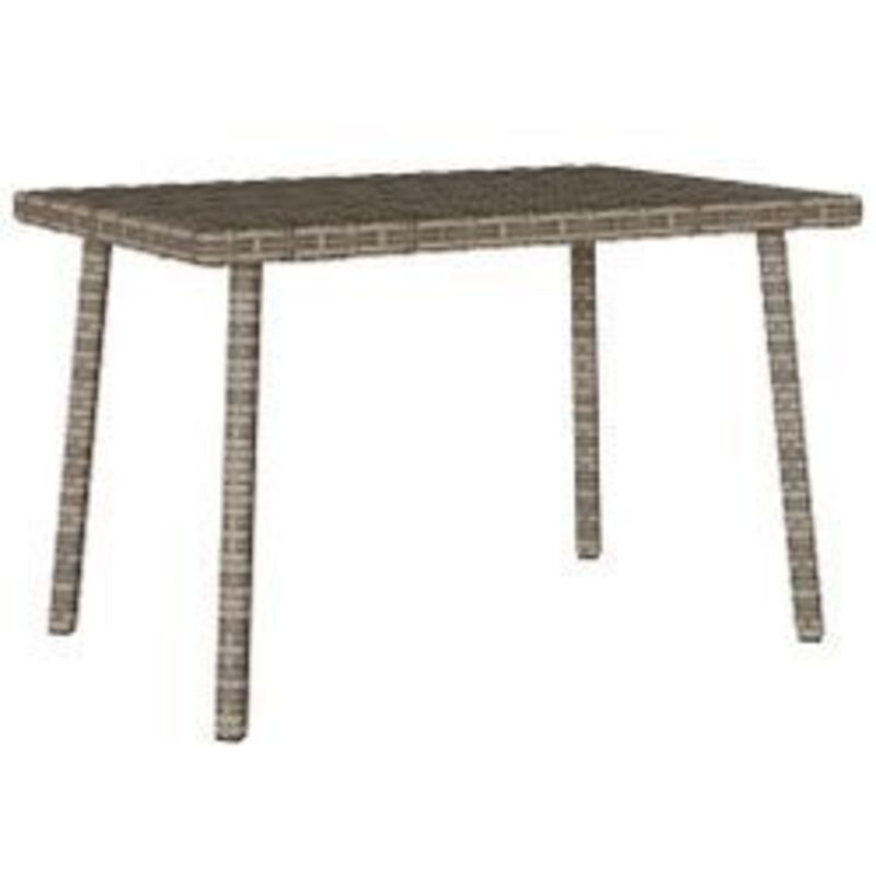 Table basse de jardin rectangulaire gris 60x40x37 rotin Table basse de jardin rectangulaire gris 60x40x37 rotin