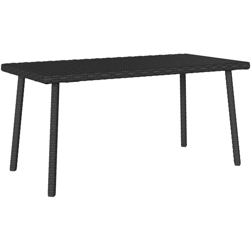 Vidaxl - Table basse de jardin rectangulaire noir 80x40x37 cm rotin