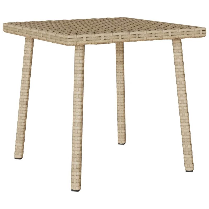Vidaxl - Table basse de jardin rectangulaire beige 40x40x37 cm rotin