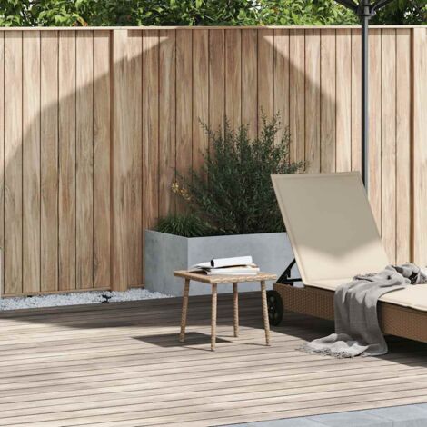 Table basse de jardin-Table d'extérieur rectangulaire beige 40x40x37 cm rotin 464943