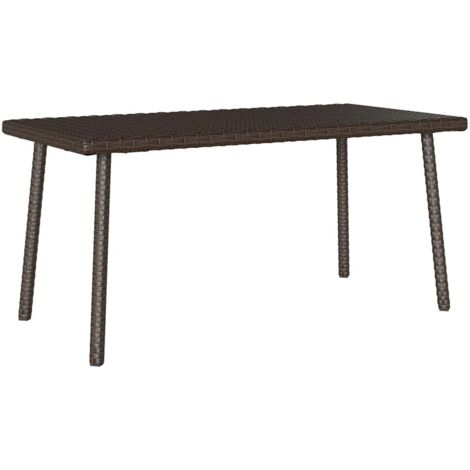 Table basse de jardin  Table d'extérieur rectangulaire marron 40x40x37 cm rotin