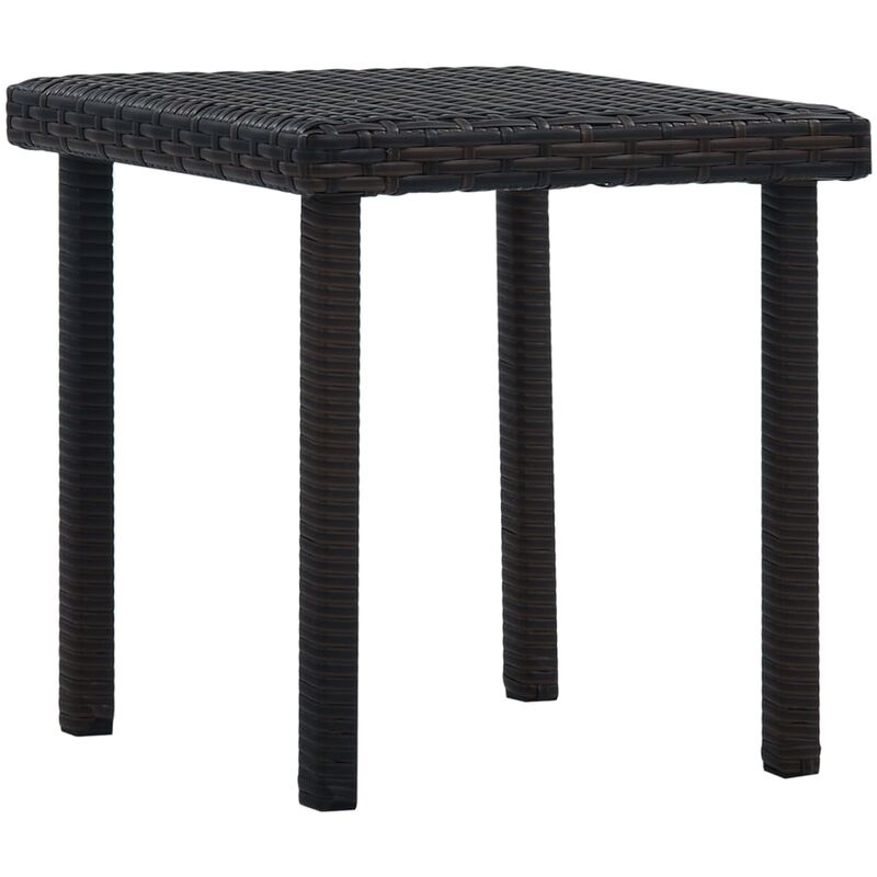 Maison Chic - Table basse de jardin Table à thé Marron 40x40x40 cm Résine tressée