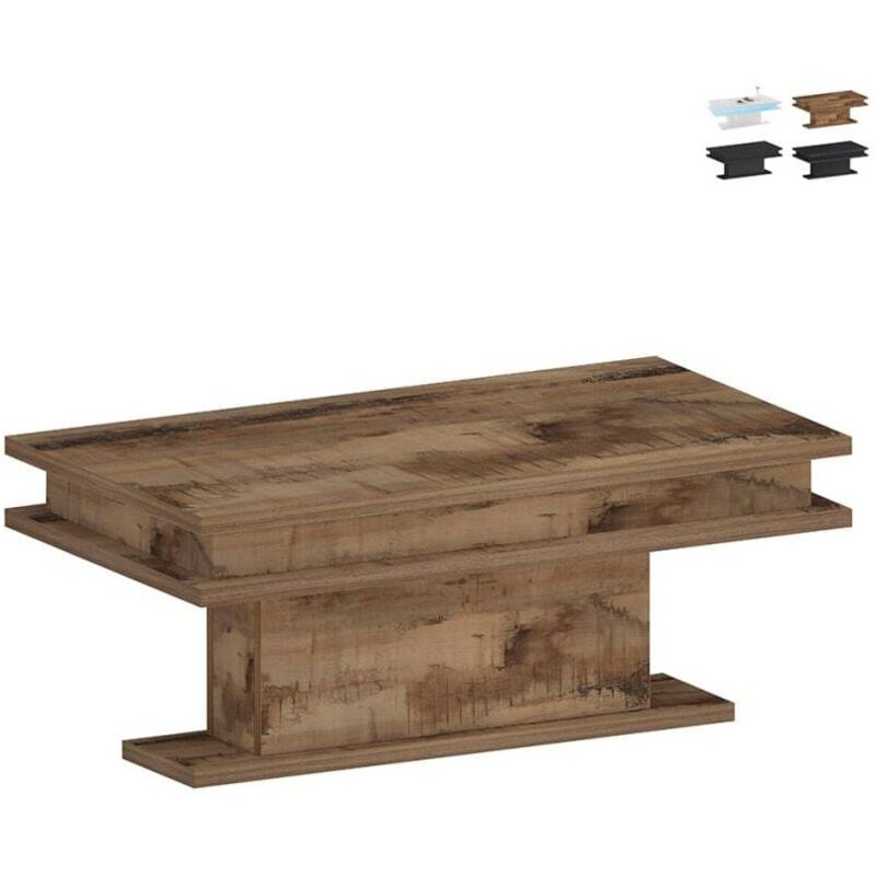 Table basse blanche 100x55cm salon moderne design Little Big - bois neutre Table basse blanche 100x55cm salon moderne design Little Big - bois neutre