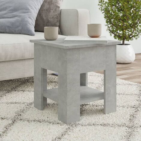 Table basse de salon  Bout de canapé  Table d'appoint pour chambre Gris béton 40x40x42 cm Bois d'ingénierie XTT323