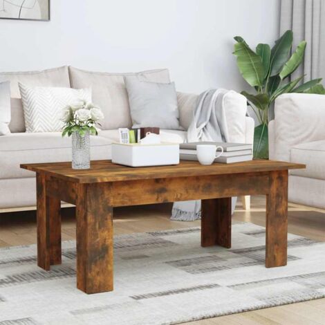Table basse de salon  Bout de canapé  Tables d'appoint pour chambre Chêne fumé 100x60x42 cm Bois d'ingénierie XTT801