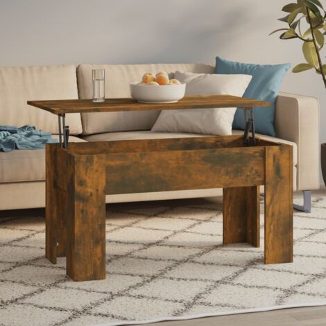 Table basse de salon  Bout de canapé  Tables d'appoint pour chambre Chêne fumé 101x49x52 cm Bois d'ingénierie XTT168