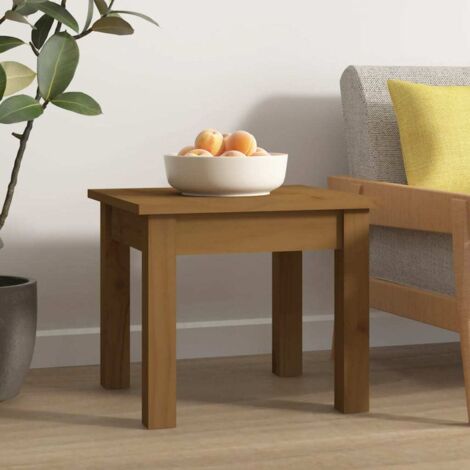 Table Basse de Salon Élégante,Table Canapé Marron miel 35x35x30 cm Bois massif de pin -FR91182