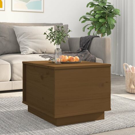 Table Basse de Salon Élégante,Table Canapé Marron miel 40x50x35 cm Bois massif de pin -FR33488