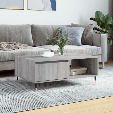 Table Basse de Salon Élégante,Table Canapé sonoma gris 90x60x35 cm bois d'ingénierie -FR74272