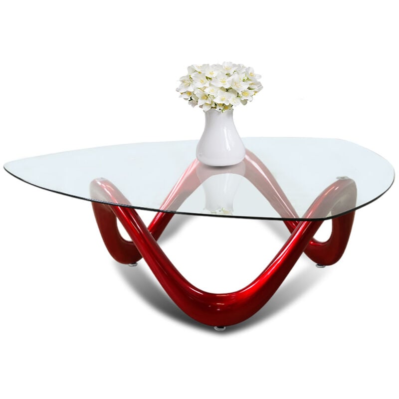 Table basse de salon rouge - Niagara