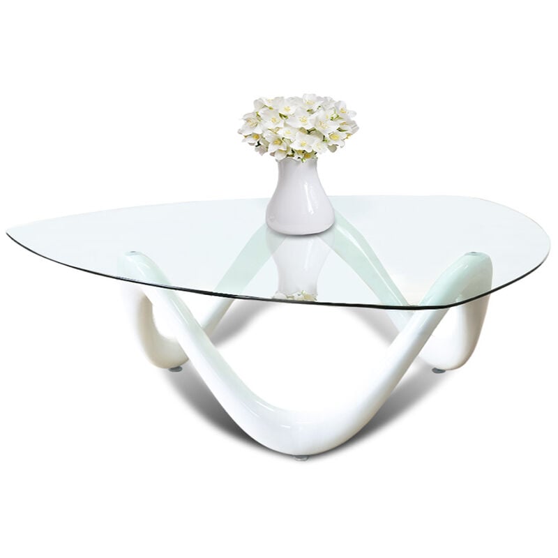 Table basse de salon blanche - Niagara