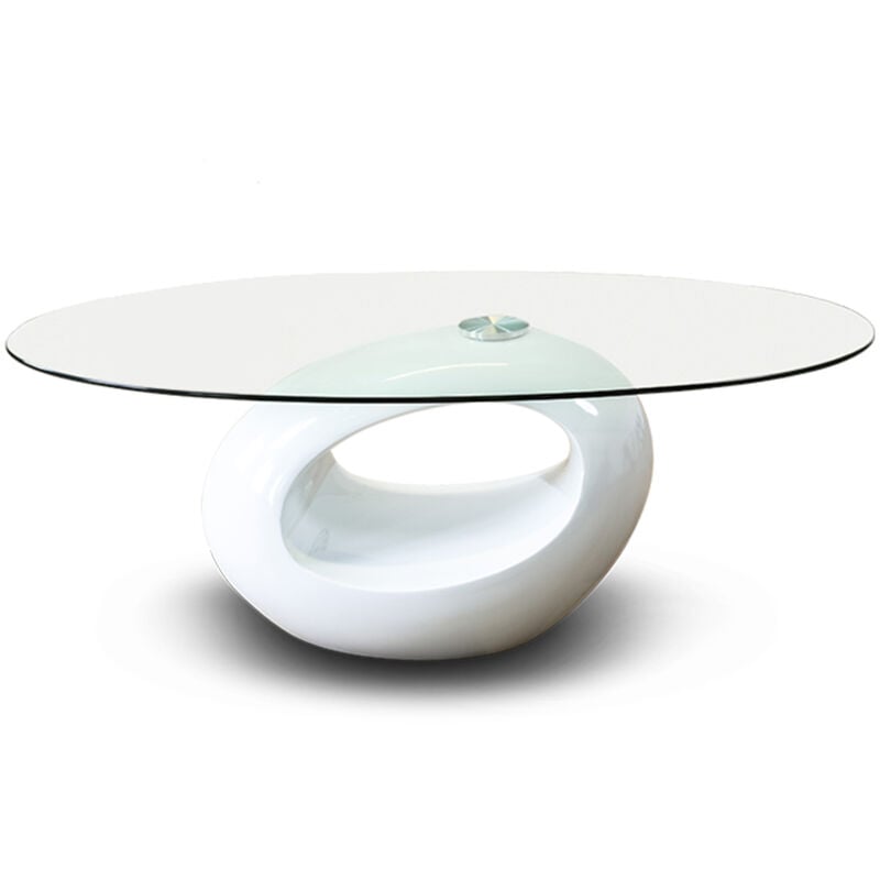 Table basse de salon blanche - Symbiose