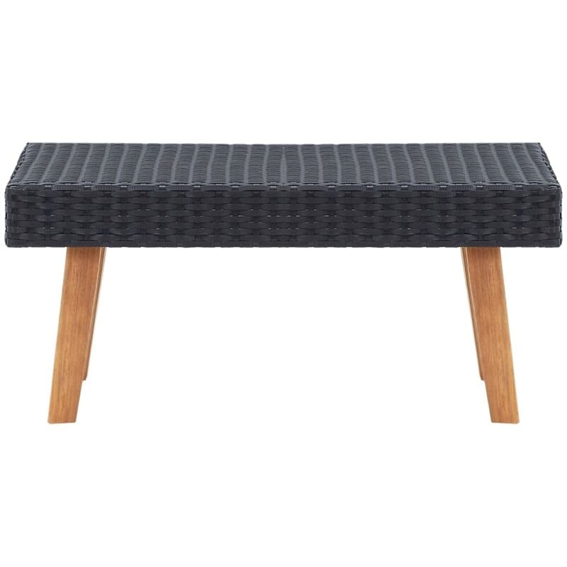 Table basse de salon, Table Café, de jardin Résine tressée Noir OIB8482E - Noir