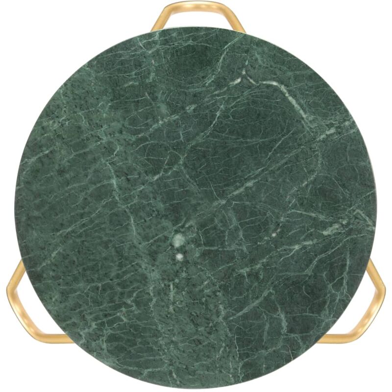 Table basse de salon, Table Café, Vert 65x65x42 cm Pierre véritable et texture marbre OIB6356E - Vert
