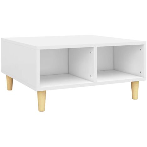 Table basse de salon, Table Café, Blanc 60x60x30 cm Aggloméré OIB6642E