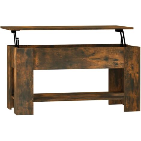 Table basse de salon, Table Café, Chêne fumé 101x49x52 cm Bois d'ingénierie OIB7288E