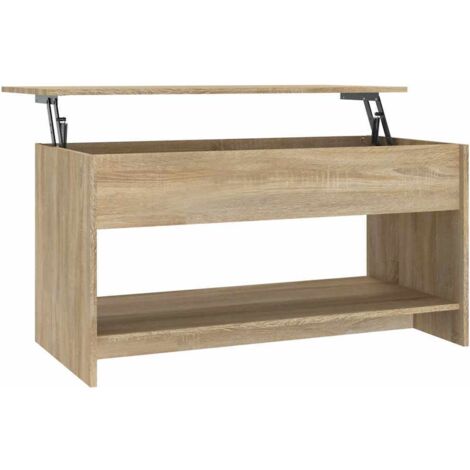 Table basse de salon, Table Café, Chêne sonoma 102x50x52,5 cm Bois d'ingénierie OIB9173E