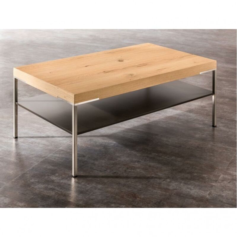 Table basse design ANZIO CHÊNE miel 110cm - natural