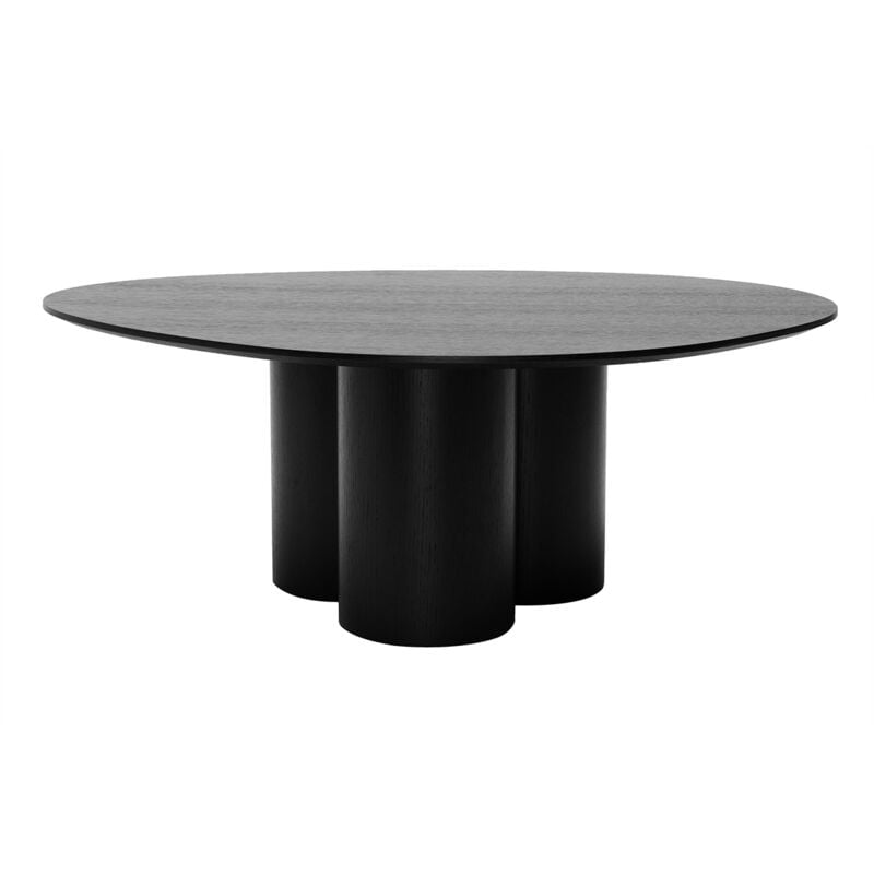 Miliboo - Table basse design bois noir L100 cm hollen