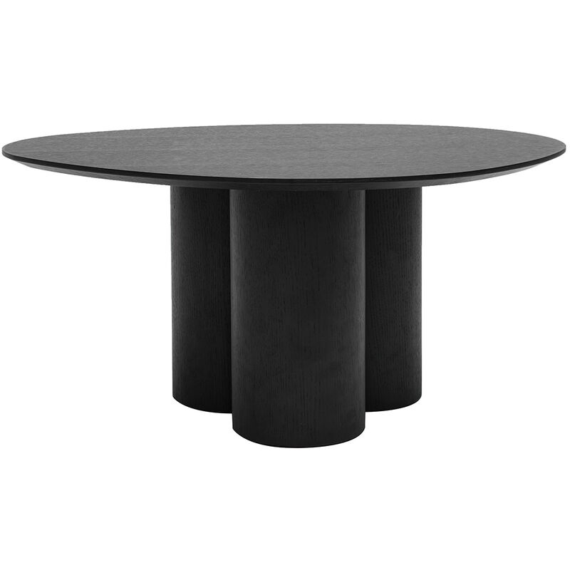 Table basse design bois noir L78 cm hollen
