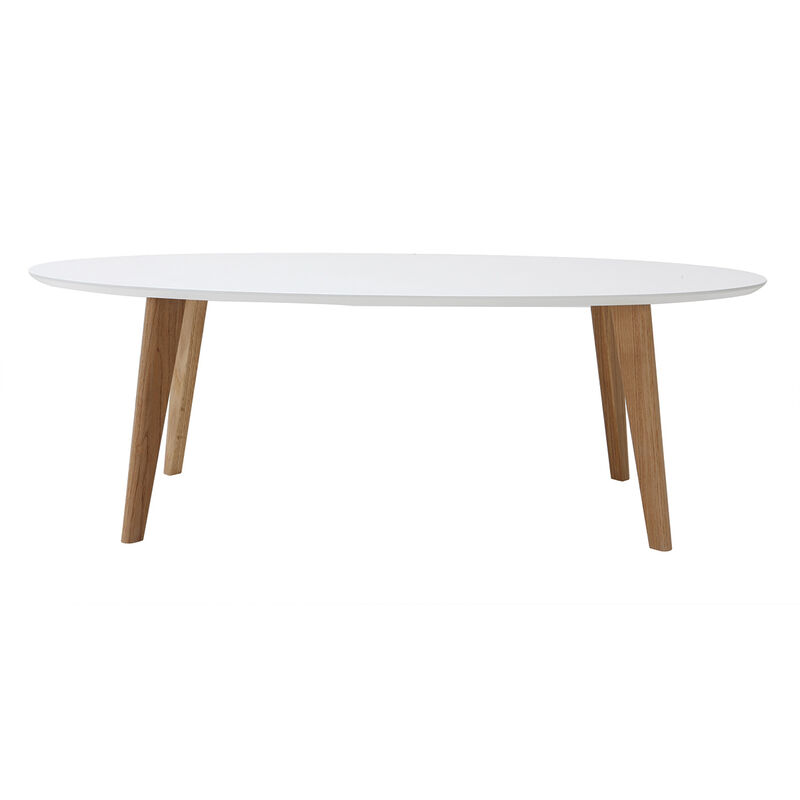 Miliboo - Table basse scandinave L120 cm EKKA - Blanc