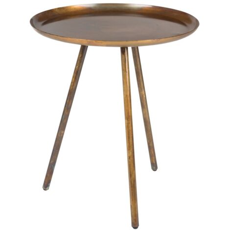 Table basse design, Table d'appoint Frost tripode - Boite à design Cuivré en Metal, BOITE A DESIGN