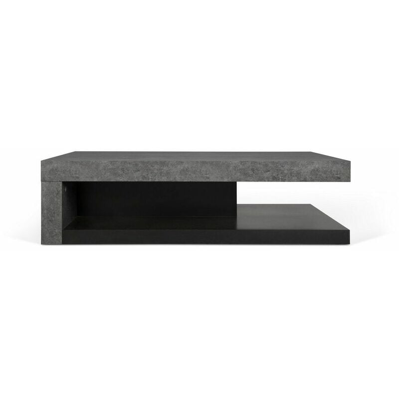 Temahome - Table basse DETROIT béton et noir - Noir