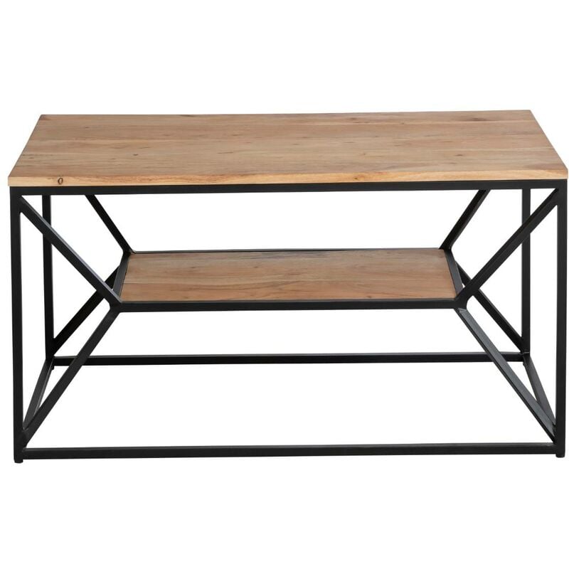 Table basse à double plateau en bois d'acacia Flavia