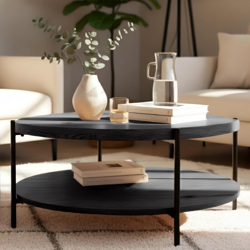 Table basse Edduma Gris Ø 80 cm