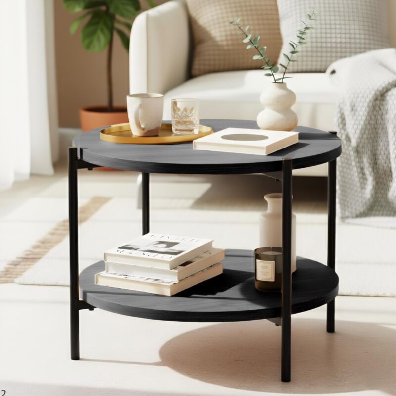 Table basse Edduma Gris Ø 50 cm