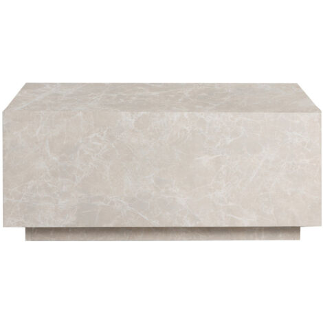 Table basse effet marbre 90x50cm - Beige - LIPANI
