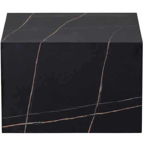 Table basse effet marbre H40xL60cm - Benji - Couleur - Noir - Woood