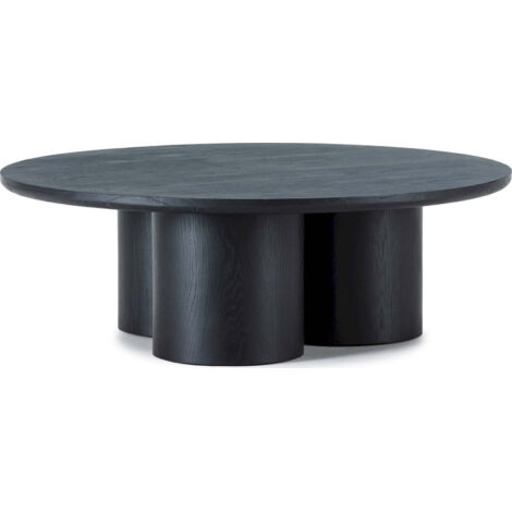 Table basse élégante en chêne noir Thai Natura - Noir profond esprit bois de chêne