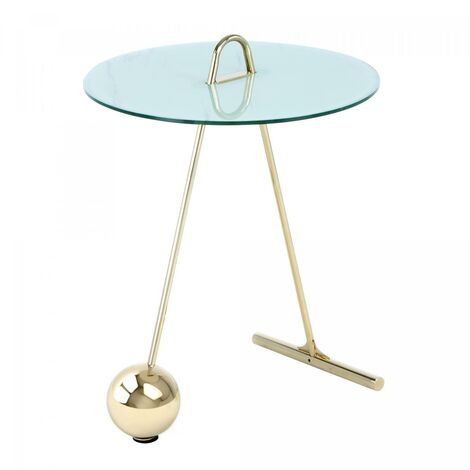 Table basse ELI 46x46 cm or en acier