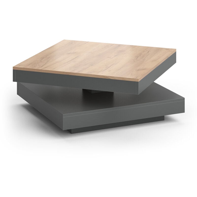 Vicco - Table basse Elias, Anthracite, 70 x 70 cm